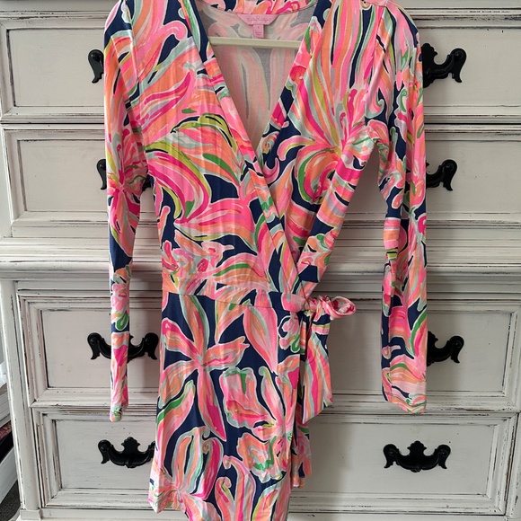 Lilly Pulitzer Karli wrap romper S - Picture 2 of 4